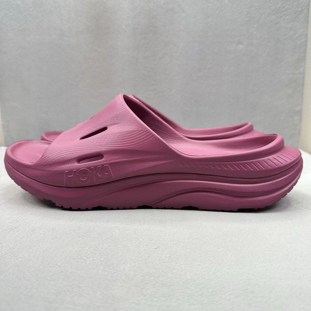 Mens Size 12 Hoka One One Ora Recovery Slide 3 Sandals Raspberry Comfort Slide